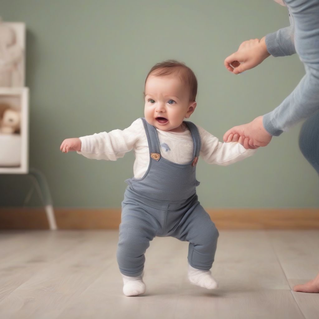 Baby Taking First Steps